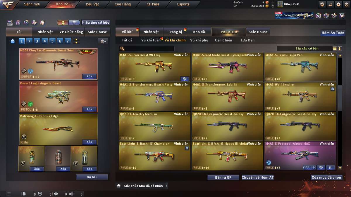 shop acc cf uy tin gia re